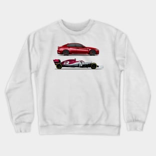 Alfa Romeo Giulia QV & F1 Car Crewneck Sweatshirt